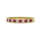 1 - Kathiryn 2.30 mm Ruby and Lab Grown Diamond 11 Stone Wedding Band 