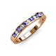 3 - Kathiryn 2.30 mm Tanzanite and Lab Grown Diamond 11 Stone Wedding Band 