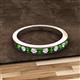2 - Kathiryn 2.30 mm Green Garnet and Lab Grown Diamond 11 Stone Wedding Band 