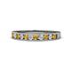 1 - Kathiryn 2.30 mm Citrine and Lab Grown Diamond 11 Stone Wedding Band 