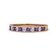 1 - Kathiryn 2.30 mm Iolite and Lab Grown Diamond 11 Stone Wedding Band 