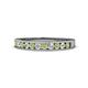 1 - Kathiryn 2.30 mm Peridot and Lab Grown Diamond 11 Stone Wedding Band 