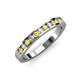 3 - Kathiryn 2.30 mm Yellow Sapphire and Lab Grown Diamond 11 Stone Wedding Band 