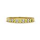 1 - Kathiryn 2.30 mm Yellow Sapphire and Lab Grown Diamond 11 Stone Wedding Band 