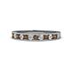 1 - Kathiryn 2.30 mm Smoky Quartz and Lab Grown Diamond 11 Stone Wedding Band 