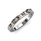 3 - Kathiryn 2.30 mm Smoky Quartz and Lab Grown Diamond 11 Stone Wedding Band 