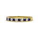 1 - Kathiryn 2.30 mm Blue Sapphire and Lab Grown Diamond 11 Stone Wedding Band 
