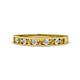 1 - Kathiryn 2.30 mm Citrine and Lab Grown Diamond 11 Stone Wedding Band 