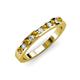 3 - Kathiryn 2.30 mm Citrine and Lab Grown Diamond 11 Stone Wedding Band 