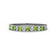 1 - Kathiryn 2.30 mm Peridot and Lab Grown Diamond 11 Stone Wedding Band 