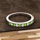 2 - Kathiryn 2.30 mm Peridot and Lab Grown Diamond 11 Stone Wedding Band 
