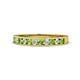 1 - Kathiryn 2.30 mm Peridot and Lab Grown Diamond 11 Stone Wedding Band 