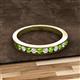 2 - Kathiryn 2.30 mm Peridot and Lab Grown Diamond 11 Stone Wedding Band 