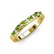 3 - Kathiryn 2.30 mm Peridot and Lab Grown Diamond 11 Stone Wedding Band 