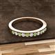 2 - Kathiryn 2.30 mm Peridot and Lab Grown Diamond 11 Stone Wedding Band 