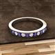 2 - Kathiryn 2.30 mm Iolite and Lab Grown Diamond 11 Stone Wedding Band 