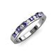 3 - Kathiryn 2.30 mm Iolite and Lab Grown Diamond 11 Stone Wedding Band 