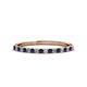 1 - Iskra 1.50 mm Round Blue Sapphire and Lab Grown Diamond 18 Stone Wedding Band 