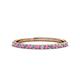 1 - Iskra 1.50 mm Round Pink Sapphire and Lab Grown Diamond 18 Stone Wedding Band 