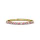 1 - Iskra 1.50 mm Round Pink Tourmaline and Lab Grown Diamond 18 Stone Wedding Band 
