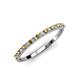 3 - Iskra 1.50 mm Round Citrine and Lab Grown Diamond 18 Stone Wedding Band 