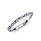 3 - Iskra 1.50 mm Round Iolite and Lab Grown Diamond 18 Stone Wedding Band 