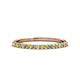 1 - Iskra 1.50 mm Round Yellow Sapphire and Lab Grown Diamond 18 Stone Wedding Band 
