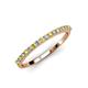 3 - Iskra 1.50 mm Round Yellow Sapphire and Lab Grown Diamond 18 Stone Wedding Band 
