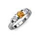 2 - Raea Citrine and Lab Grown Diamond Three Stone Engagement Ring 