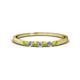 1 - Vivian 2.10 mm Peridot and Lab Grown Diamond Wedding Band 