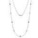1 - Adia (9 Stn/2.3mm) Black Diamond and White Lab Grown Diamond on Cable Necklace 