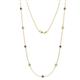 1 - Adia (9 Stn/4mm) Iolite and Lab Grown Diamond on Cable Necklace 