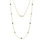 1 - Adia (9 Stn/4mm) London Blue Topaz and Lab Grown Diamond on Cable Necklace 