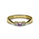 1 - Rylai Amethyst and Lab Grown Diamond Three Stone Engagement Ring 