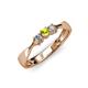 2 - Rylai Peridot and Lab Grown Diamond Three Stone Engagement Ring 