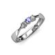 2 - Rylai Tanzanite and Lab Grown Diamond Three Stone Engagement Ring 