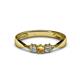 1 - Rylai Citrine and Lab Grown Diamond Three Stone Engagement Ring 