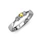 2 - Rylai Yellow Sapphire and Lab Grown Diamond Three Stone Engagement Ring 