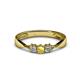 1 - Rylai Yellow Sapphire and Lab Grown Diamond Three Stone Engagement Ring 