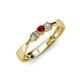 2 - Rylai Ruby and Lab Grown Diamond Three Stone Engagement Ring 