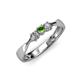 2 - Rylai Green Garnet and Lab Grown Diamond Three Stone Engagement Ring 