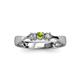 3 - Rylai Peridot and Lab Grown Diamond Three Stone Engagement Ring 