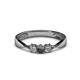 1 - Rylai Black Diamond and White Lab Grown Diamond Three Stone Engagement Ring 