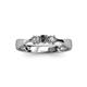 3 - Rylai Black Diamond and White Lab Grown Diamond Three Stone Engagement Ring 