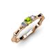 2 - Twyla Lab Grown Diamond and Peridot Three Stone Ring 