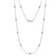 1 - Asta (11 Stn/2.7mm) Citrine and Lab Grown Diamond on Cable Necklace 