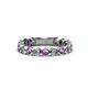 1 - Ashlyn 2.30 mm Amethyst and Lab Grown Diamond 3/4 Eternity Band 