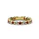 1 - Ashlyn 2.30 mm Red Garnet and Lab Grown Diamond 3/4 Eternity Band 