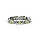 1 - Ashlyn 2.30 mm Yellow Sapphire and Lab Grown Diamond 3/4 Eternity Band 