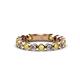 1 - Ashlyn 2.30 mm Yellow Sapphire and Lab Grown Diamond 3/4 Eternity Band 